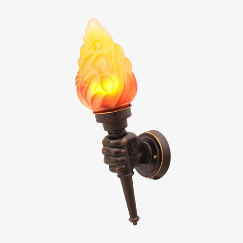 Outdoor LED wall lamp torch in hand - vue 2 sur 4