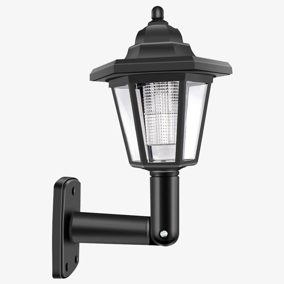 Hexagonal outdoor LED lantern wall light