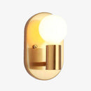 Gold LED wall light copper