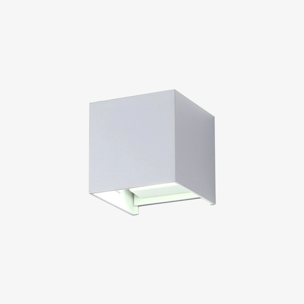 Design LED wall light cube (black, white or grey) - vue 5 sur 6