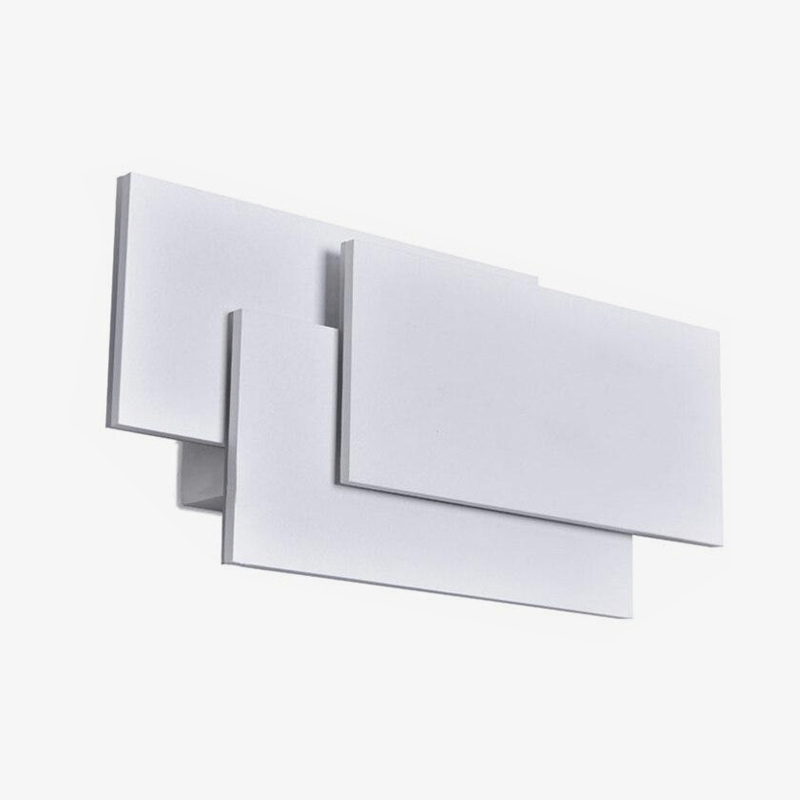 Aluminium LED wall light rectangles painted