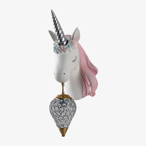 Modern unicorn-shaped children's wall light Eysa