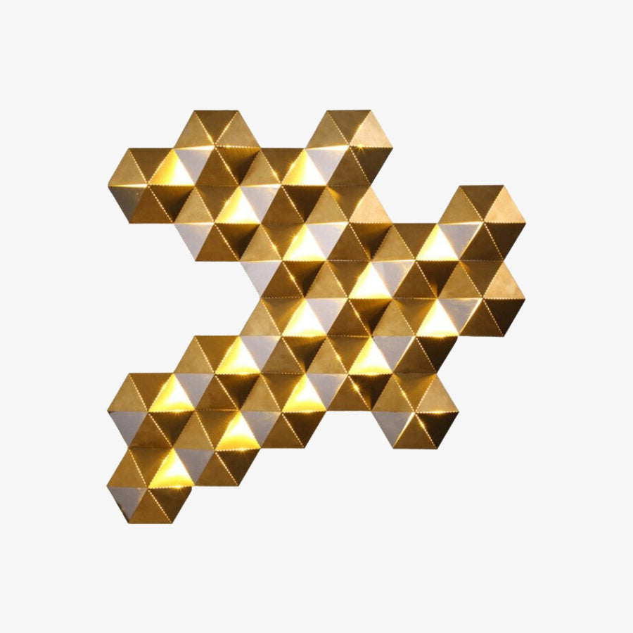 Zaida modern LED gold honeycomb wall light