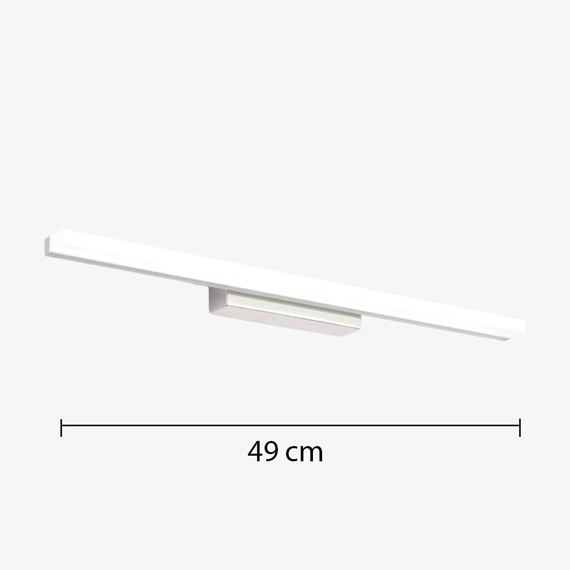 Modern rectangular LED wall light for mirror Greicy - vue 5 sur 5