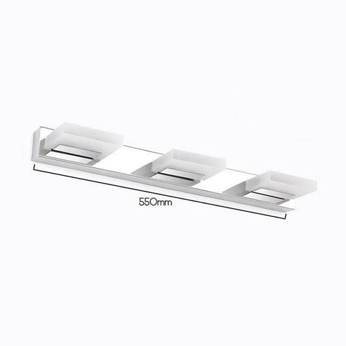 Chrome acrylic LED picture and mirror wall light - vue 5 sur 6