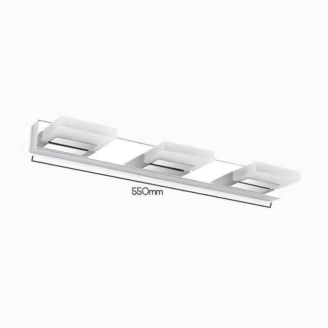 Chrome acrylic LED picture and mirror wall light - vue 4 sur 6