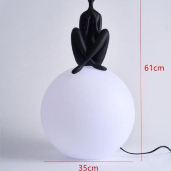 Art deco style LED table lamp with Bloomie silhouette - vue 8 sur 8