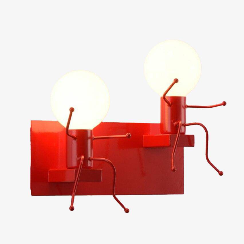 Designer wall light in the shape of a 3D man (several colors) - vue 2 sur 9