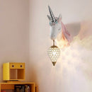 Modern unicorn-shaped children's wall light Eysa