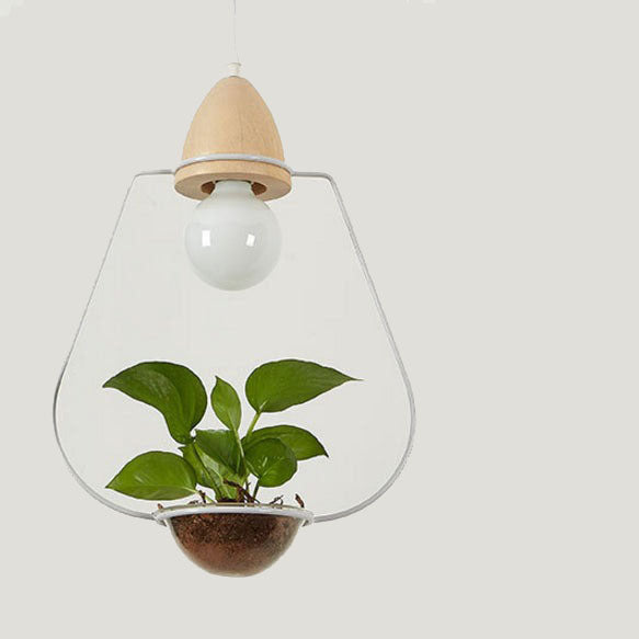 Suspension LED art déco avec des plantes Mira