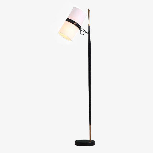 Designer floor lamp with adjustable shade