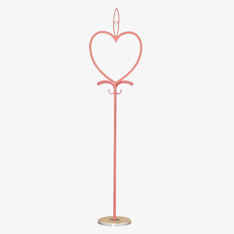 Pink heart-shaped floor lamp gift