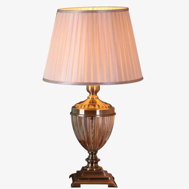 Chic bedside lamp with fabric shade