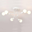 Design metal ceiling light with multiple rod lamps