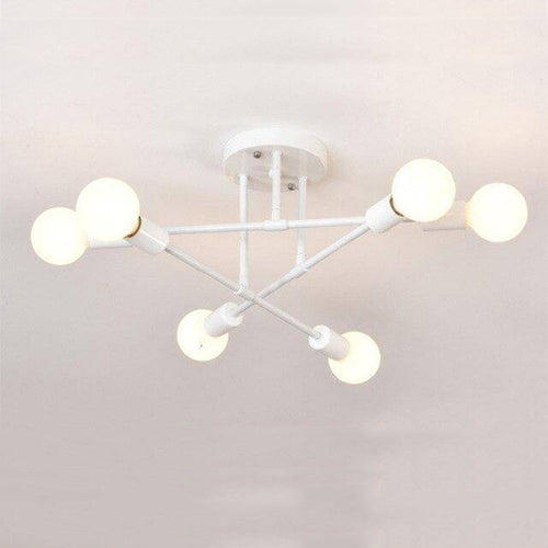 Design metal ceiling light with multiple rod lamps - vue 7 sur 11