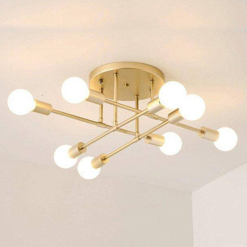 Design metal ceiling light with multiple rod lamps - vue 11 sur 11