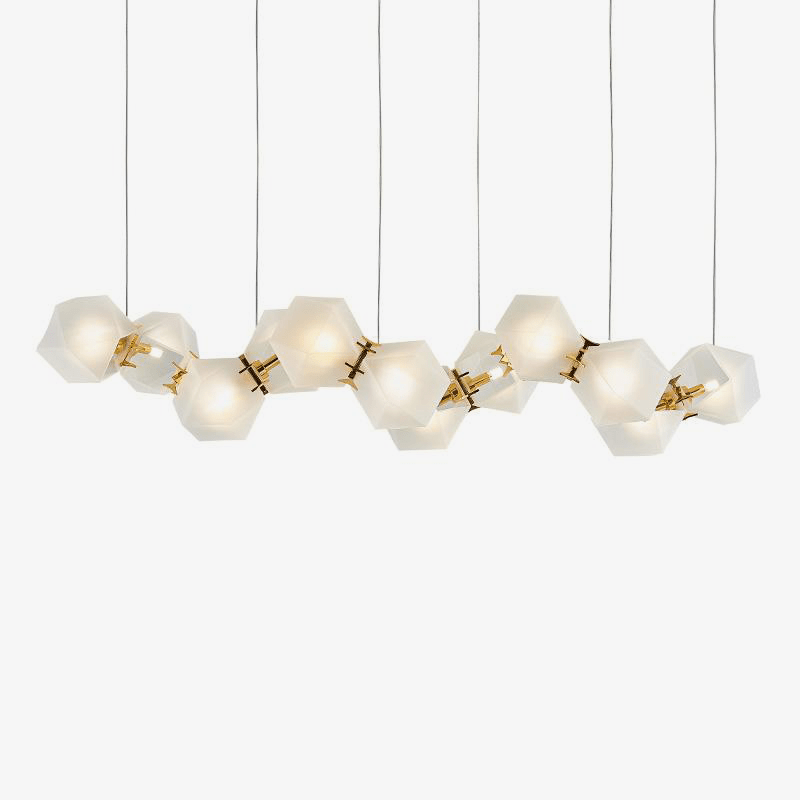 Modern gold LED designer chandelier avize