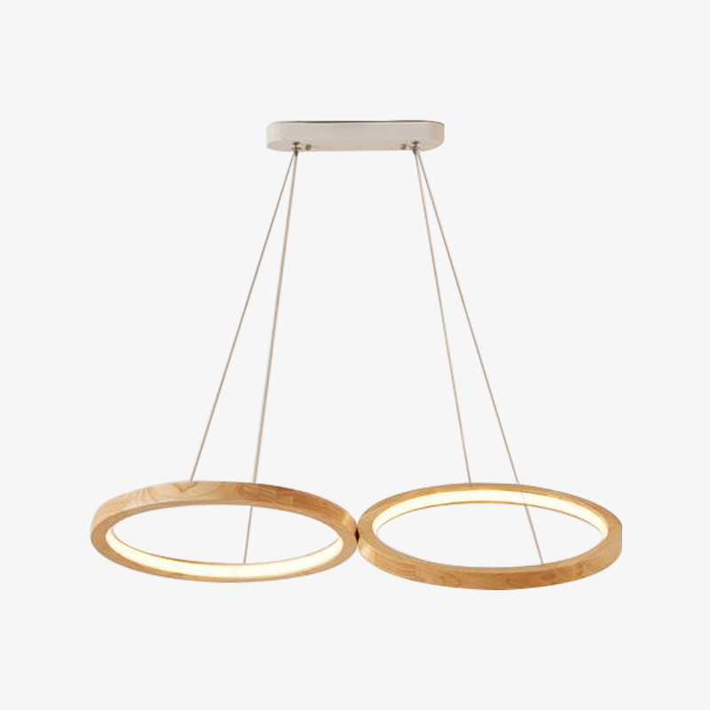 Botimi circular wooden LED chandelier