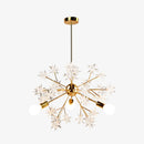 Modern metal chandelier with sparkling stars tanit