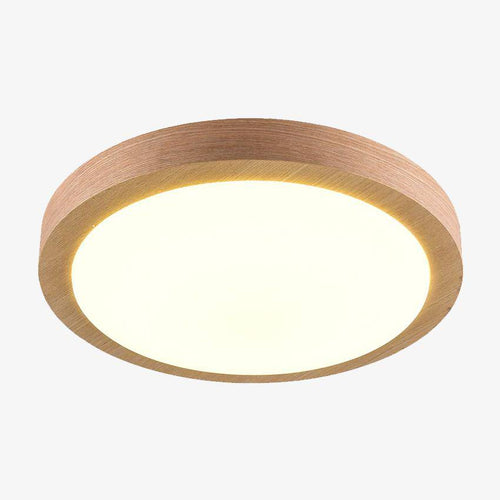 Round wooden LED ceiling light by Botimi