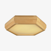 Hill hexagonal wooden ceiling light