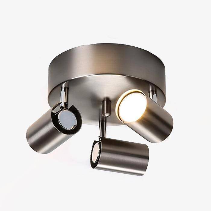 Round ceiling light with adjustable LED spotlights