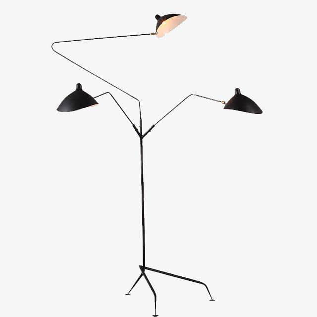 Industrial design floor lamp with multiple arms