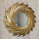 Comb Round Spiral Sun Decorative Wall Mirror