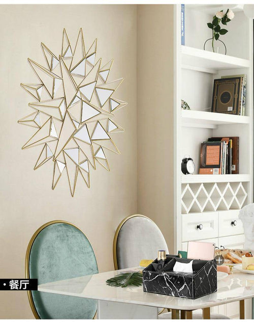 Large designer 3d triangle wall mirror - vue 10 sur 10