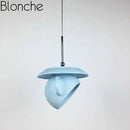 Coloured ceramic cup pendant light kitchen