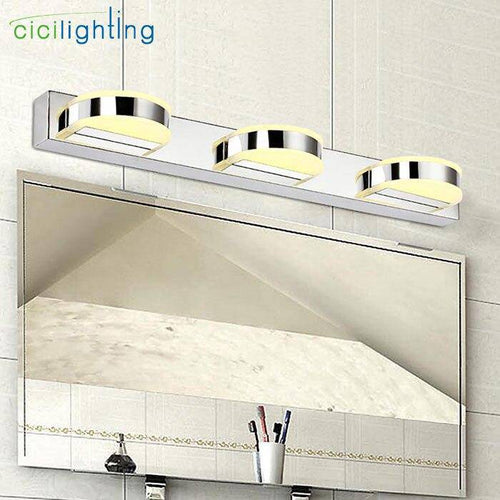 Chrome LED wall light with mirror lamps - vue 2 sur 7