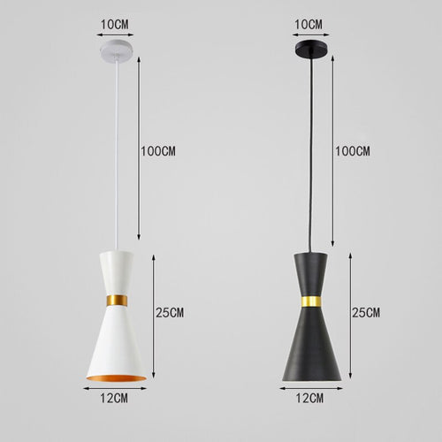 Gadea modern LED metallic clock-shaped pendant light - vue 3 sur 3