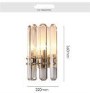 Crystal wall light with gold base