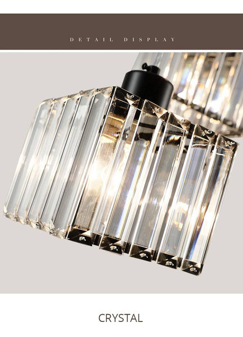 Square glass LED pendant light - vue 10 sur 12