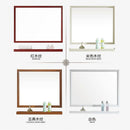 Shelf rectangular aluminum wall mirror