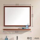 Shelf rectangular aluminum wall mirror