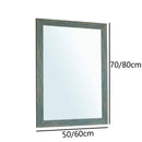 Rectangular wall mirror with industrial retro blue frame