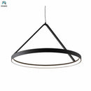 Modern round metal LED pendant light