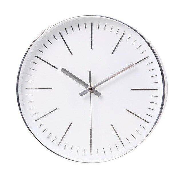 Round wall clock simple design rose gold or silver 30cm Round