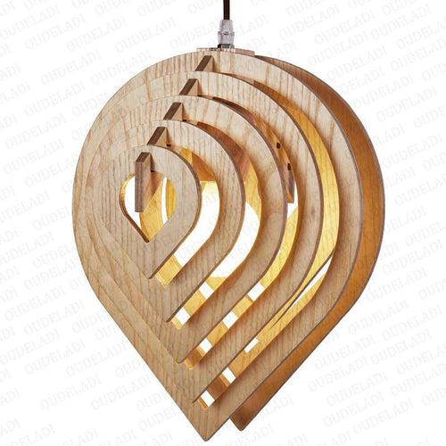 Nordic 3D wooden pendant light - vue 3 sur 4