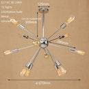 Makari adjustable modern LED spider-style metal chandelier