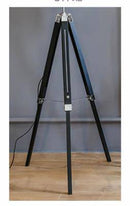 Adjustable tripod floor lamp with American fabric shade