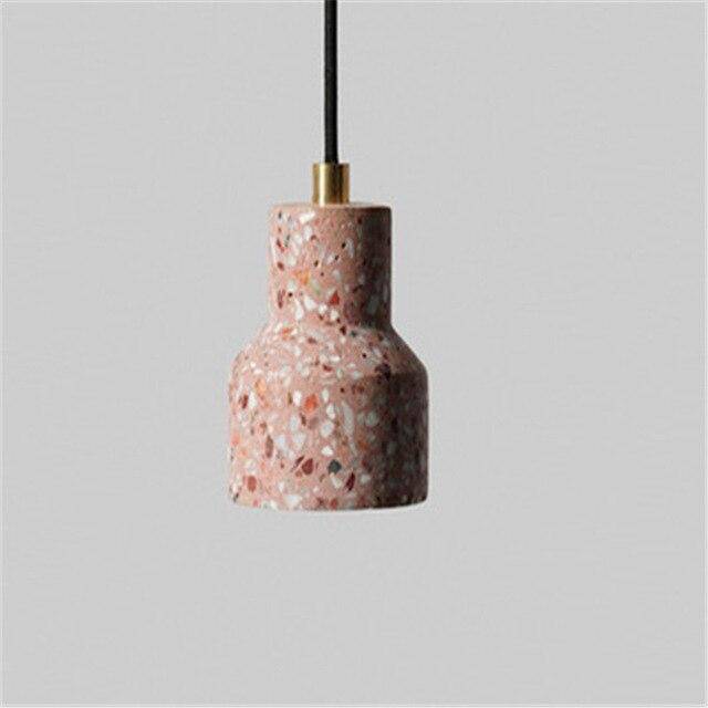 Coloured terrazzo-style cement pendant light - vue 7 sur 9