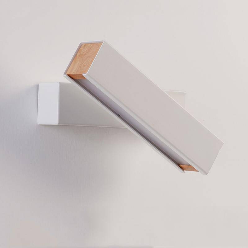 Adjustable square LED wall light with aluminium rectangles - vue 6 sur 6