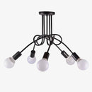 Modern LED ceiling light in metal with multiple light points