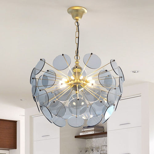 Nahia Modern Glass Lion's Tooth Chandelier - vue 7 sur 9