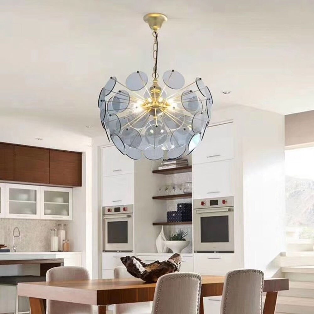 Nahia Modern Glass Lion's Tooth Chandelier - vue 5 sur 9
