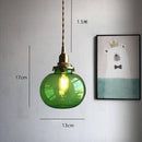 Coloured glass LED designer pendant light Jiamen style