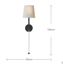 LED wall light bar with fabric shade traditional