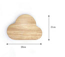 Cloud-shaped wooden wall light